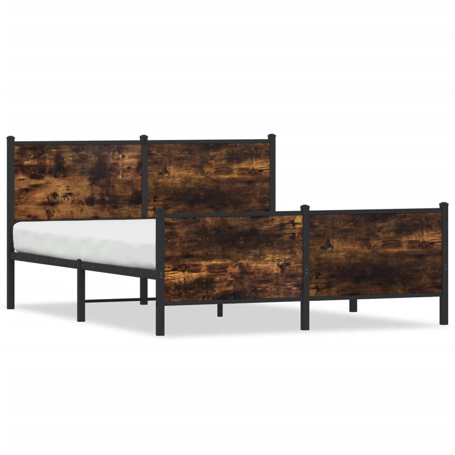 vidaXL Metallbett ohne Matratze Räuchereiche 140x190 cm 3301351 günstig online kaufen