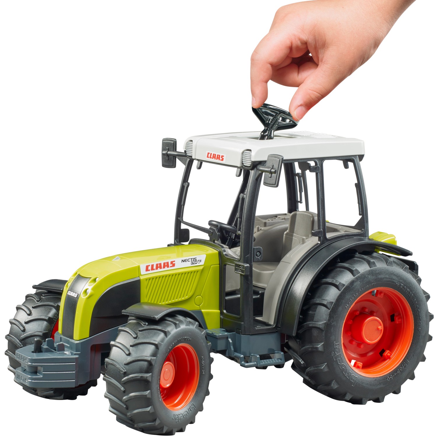 Bruder Claas Nectis 267 F Traktor Spielzeug mit Lenkstange