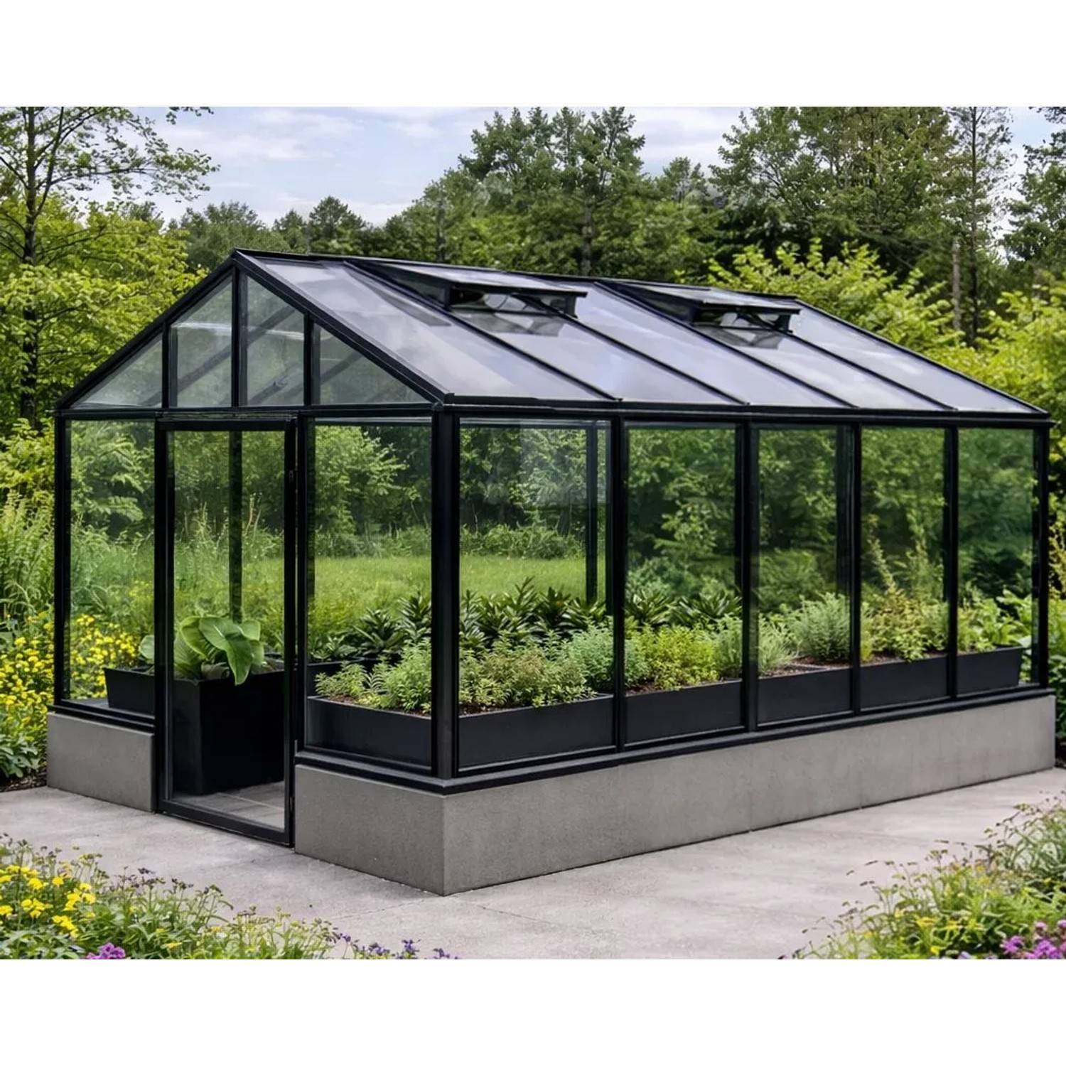 Bloomcabin Premium-Qualität Gewächshaus für die Wandbasis GHWM4