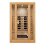 Artsauna Infrarotkabine Nyborg S120K mit Hemlockholz und Glasfront. Wärmekabine für 2 Personen.