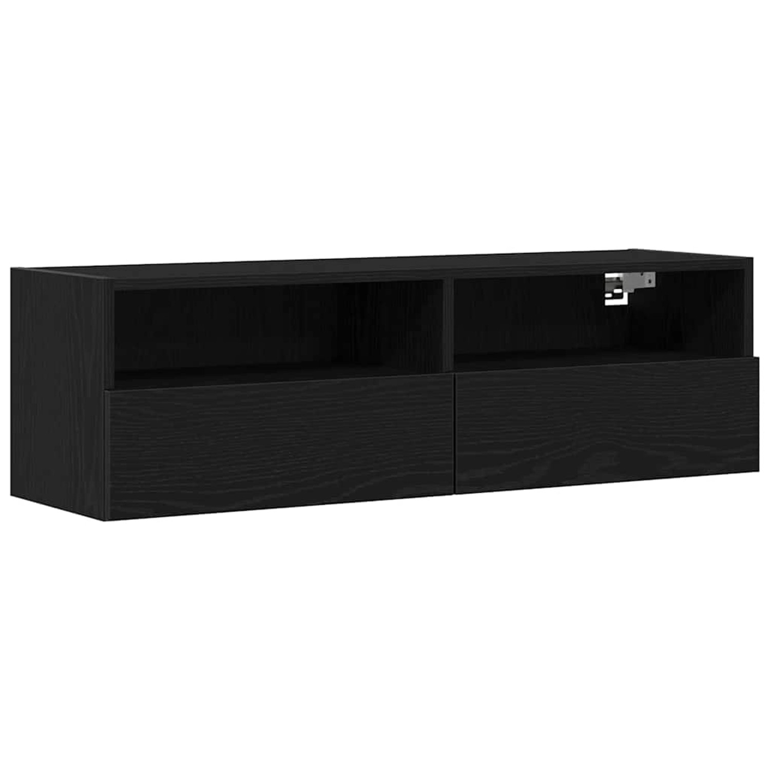 vidaXL Wand-TV-Schrank Schwarz Eichen-Optik 100x30x30cm Holzwerkstoff 86219 günstig online kaufen