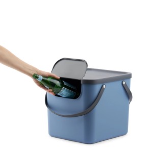 Rotho Recycling-Müllsystem Albula 40 l Horizontblau