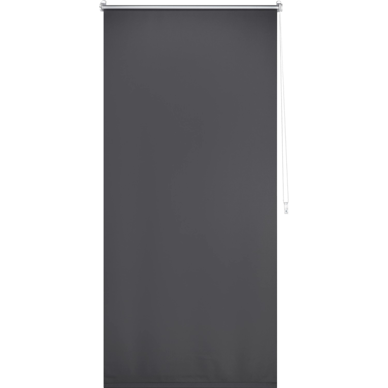 Graues Thermo-Rollo Manresa, 80x175 cm, mit Kettenzug und hitzereflektierender Beschichtung.