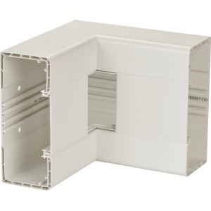 Weiße Innecke für 130 mm x 65 mm Brüstungskanäle zur Eckverbindung.