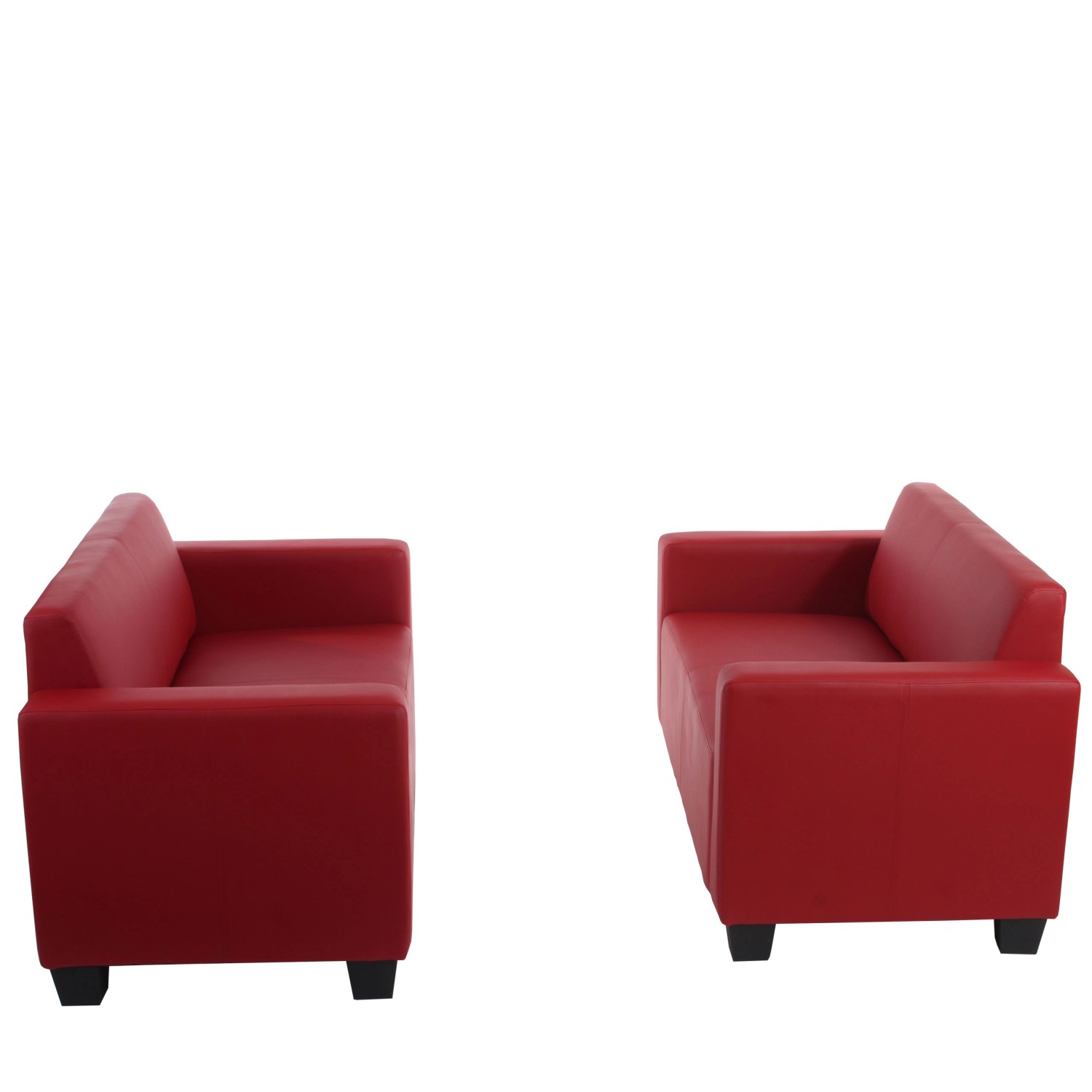 MCW Sofa-Garnitur Moncalieri 2er-Set Rot günstig online kaufen