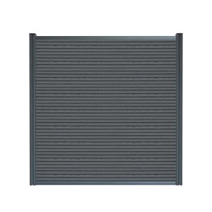 Home Deluxe WPC-Sichtschutzzaun Callado Premium, 1 Element in Anthrazit mit horizontalen Paneelen.