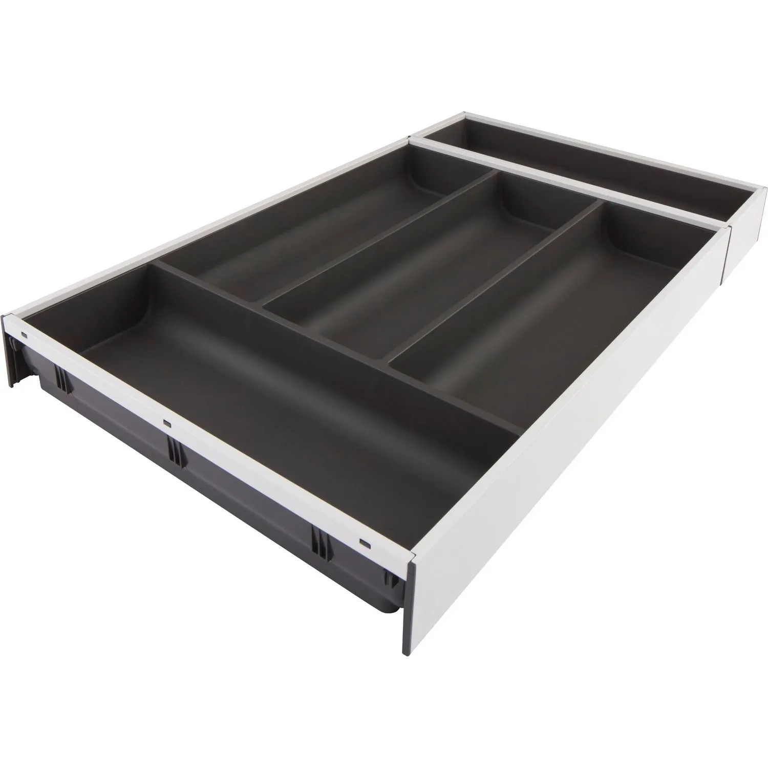 Blum Besteckkasten Ambia-Line 524x300x50 mm Besteckeinsatz Stahl Seidenweiß Oriongrau Matt