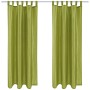 Arsvita Gardinen 2er-Pack Alessia, blickdicht, grün, 140x245 cm mit Schlaufen.