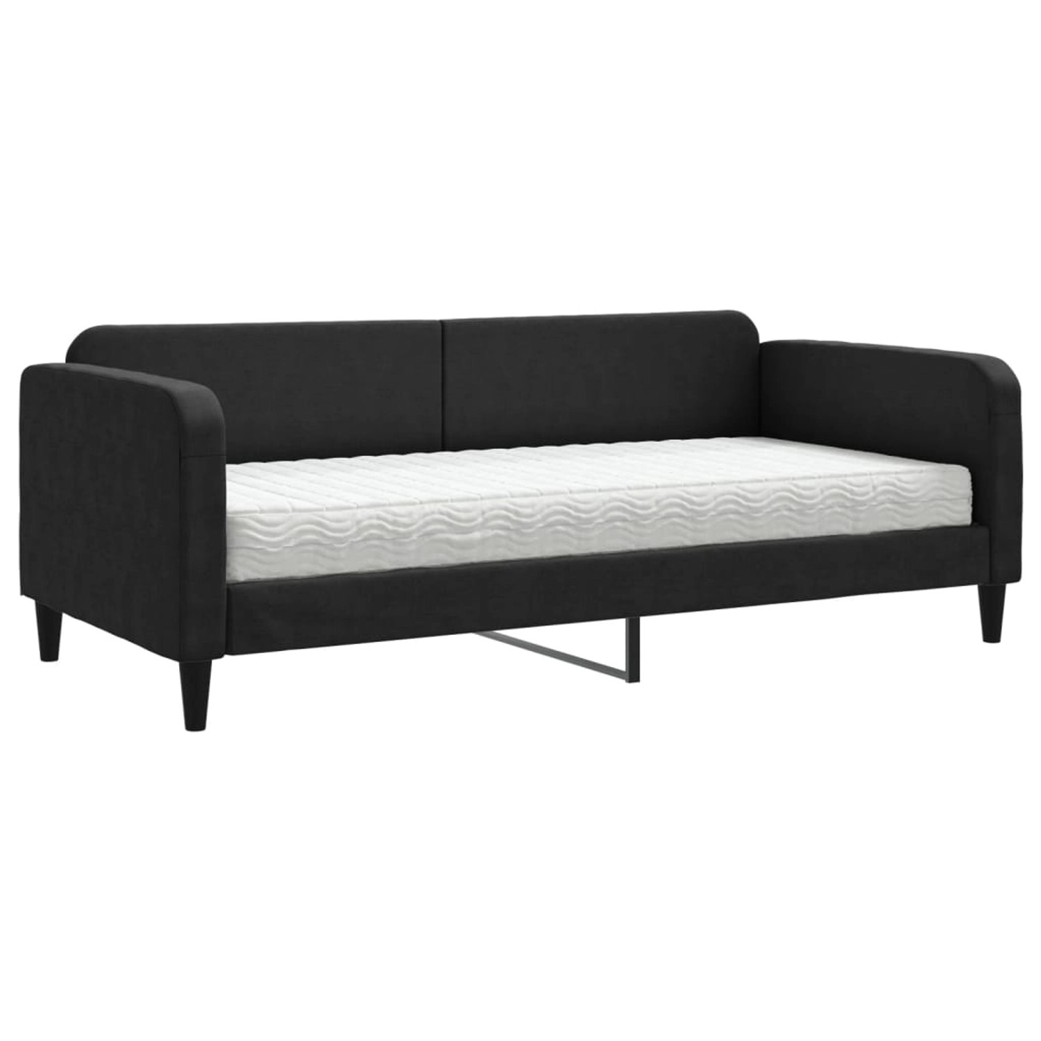 vidaXL Tagesbett mit Matratze Schwarz 90x200 cm Stoff1848512 günstig online kaufen