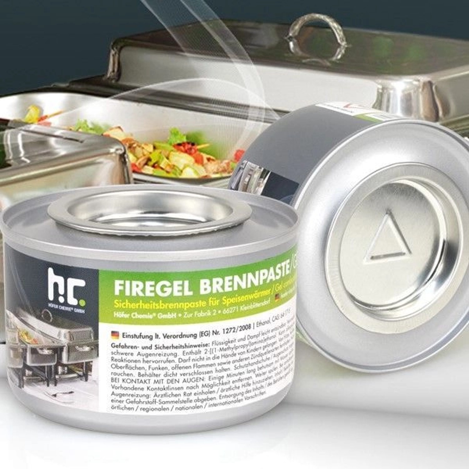 Flambiol Firegel Brennpaste (6x200g) zum Warmhalten von Speisen im Chafing Dish.