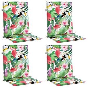 vidaXL Niedriglehner-Auflagen 4 Stk Mehrfarbig Stoff 361326