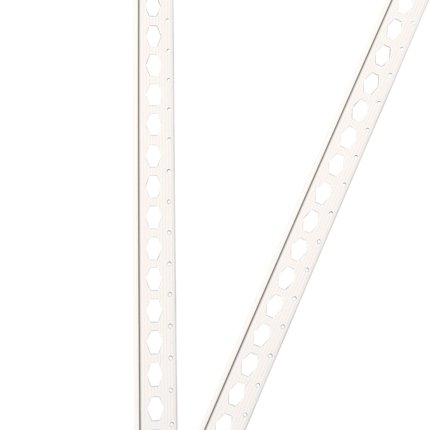 ProfileXXL Eckschutzprofil 2,5m x 25mm x 25mm Starr PVC Weiß Trockenbau