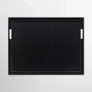 Schwarze Rückseite des Leinwandbilds 60x80 cm mit zwei flexiblen Aufhängern für Wandmontage.