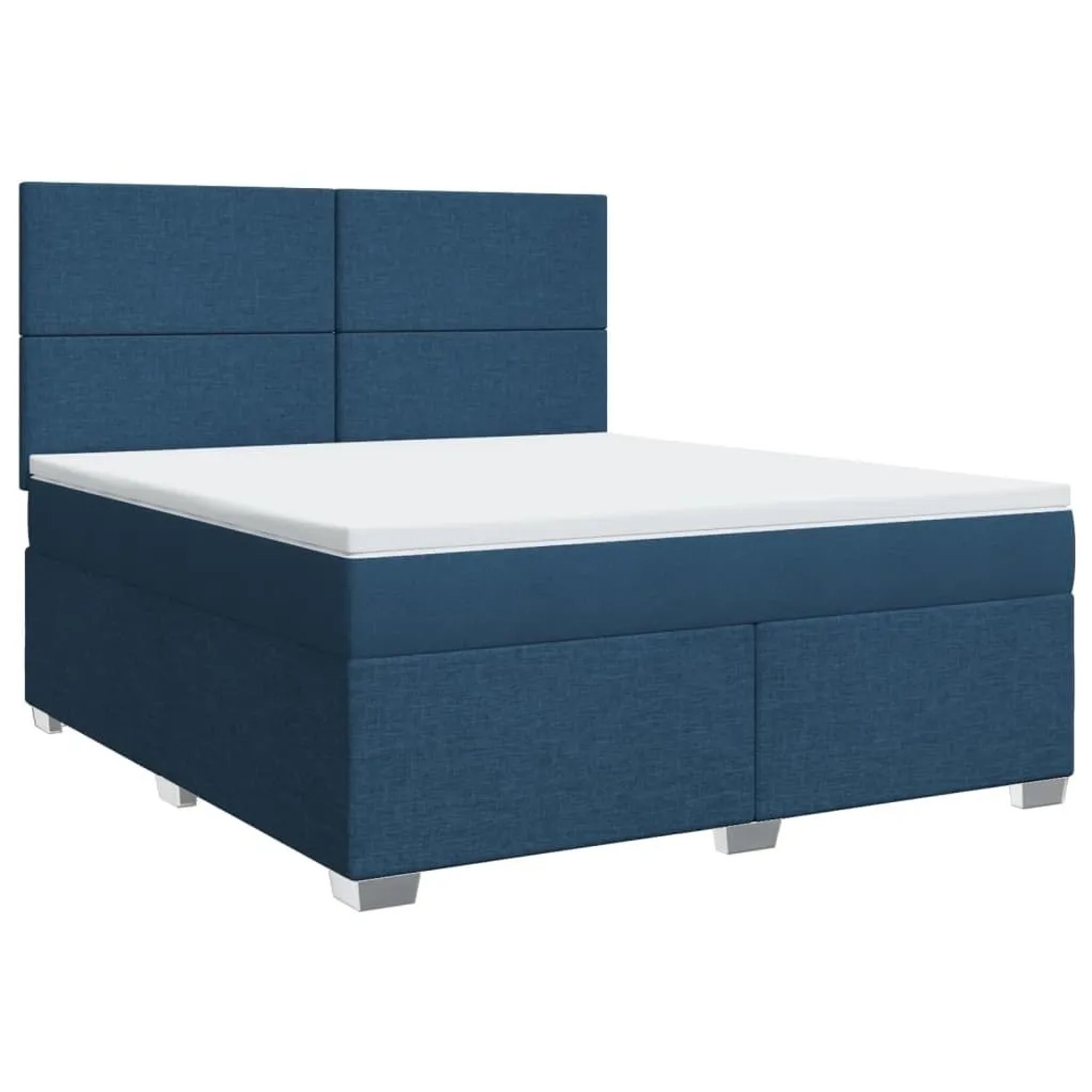 vidaXL Boxspringbett mit Matratze Blau 180x200 cm Stoff 3292866 günstig online kaufen
