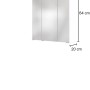Held Möbel Bari Badmöbel-Set, 60 cm, grau/Wotaneiche: Spiegelschrank mit LED-Leuchte und Unterbeckenschrank.