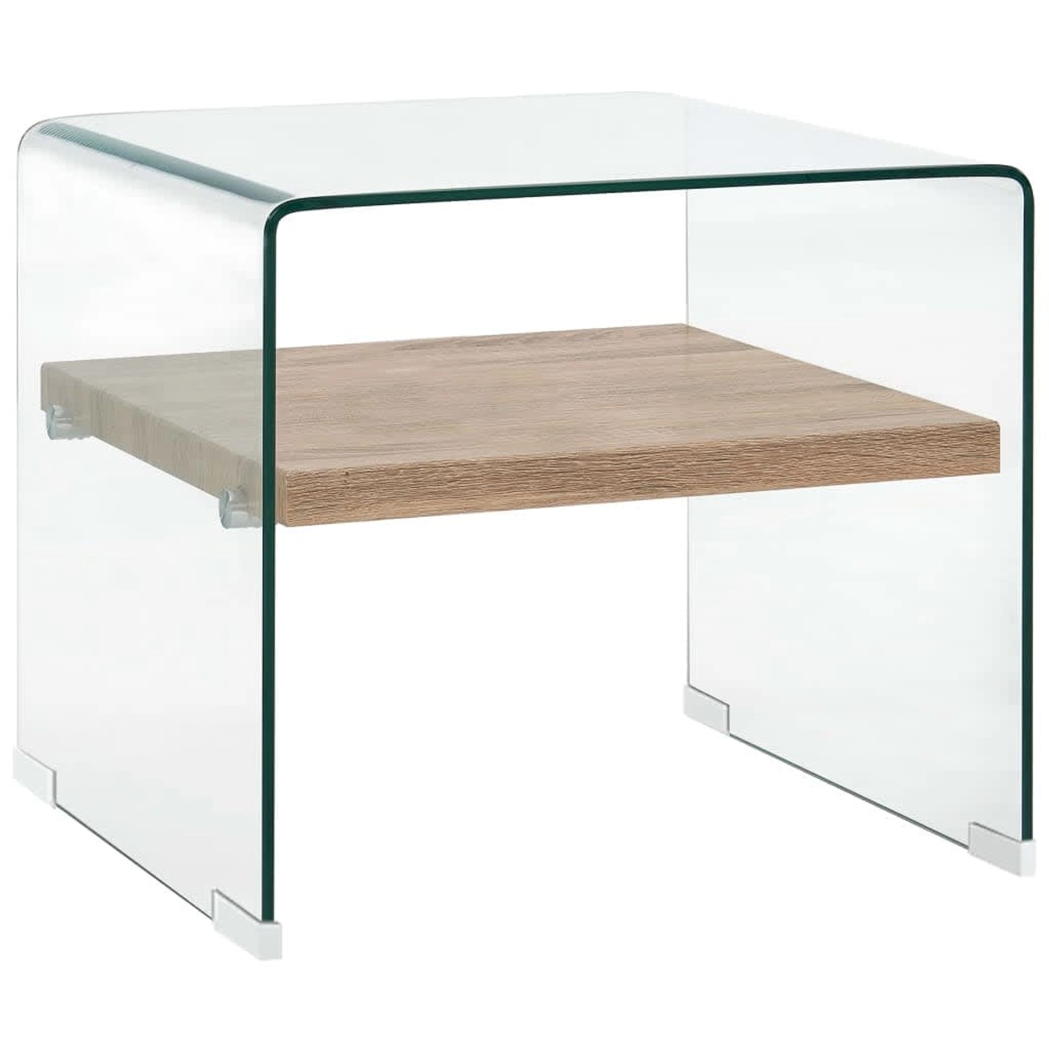 vidaXL Couchtisch Transparent 50×50×45 cm Hartglas 284742 günstig online kaufen