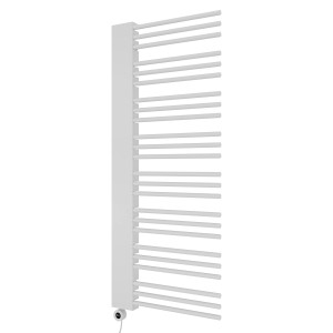 Weißer Azur Elektro Handtuchwärmer Rosi, 146x60 cm, 700 W, Typ 6.1 für Heizkörper.