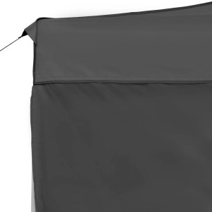 Detailansicht: Anthrazitfarbenes, faltbares Partyzelt vidaXL mit Wänden.