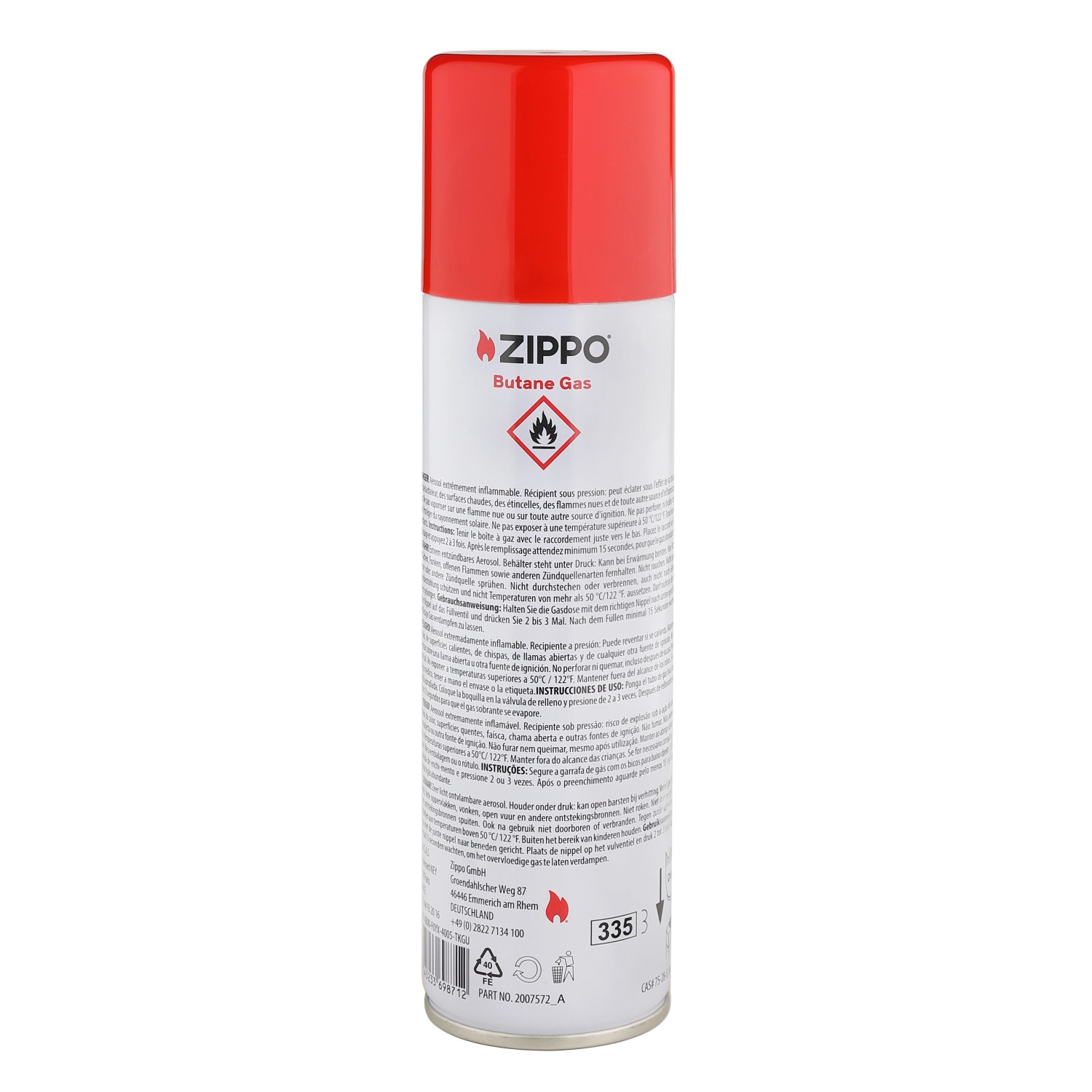Zippo Butangas 250ml Dose für Feuerzeuge und Brenner.