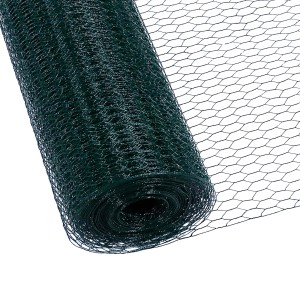 CCLIFE Hühnerzaun Geflügelnetz 25mm Maschenweite 100cm Höhe 50m Länge PVC-Beschichtet Grün