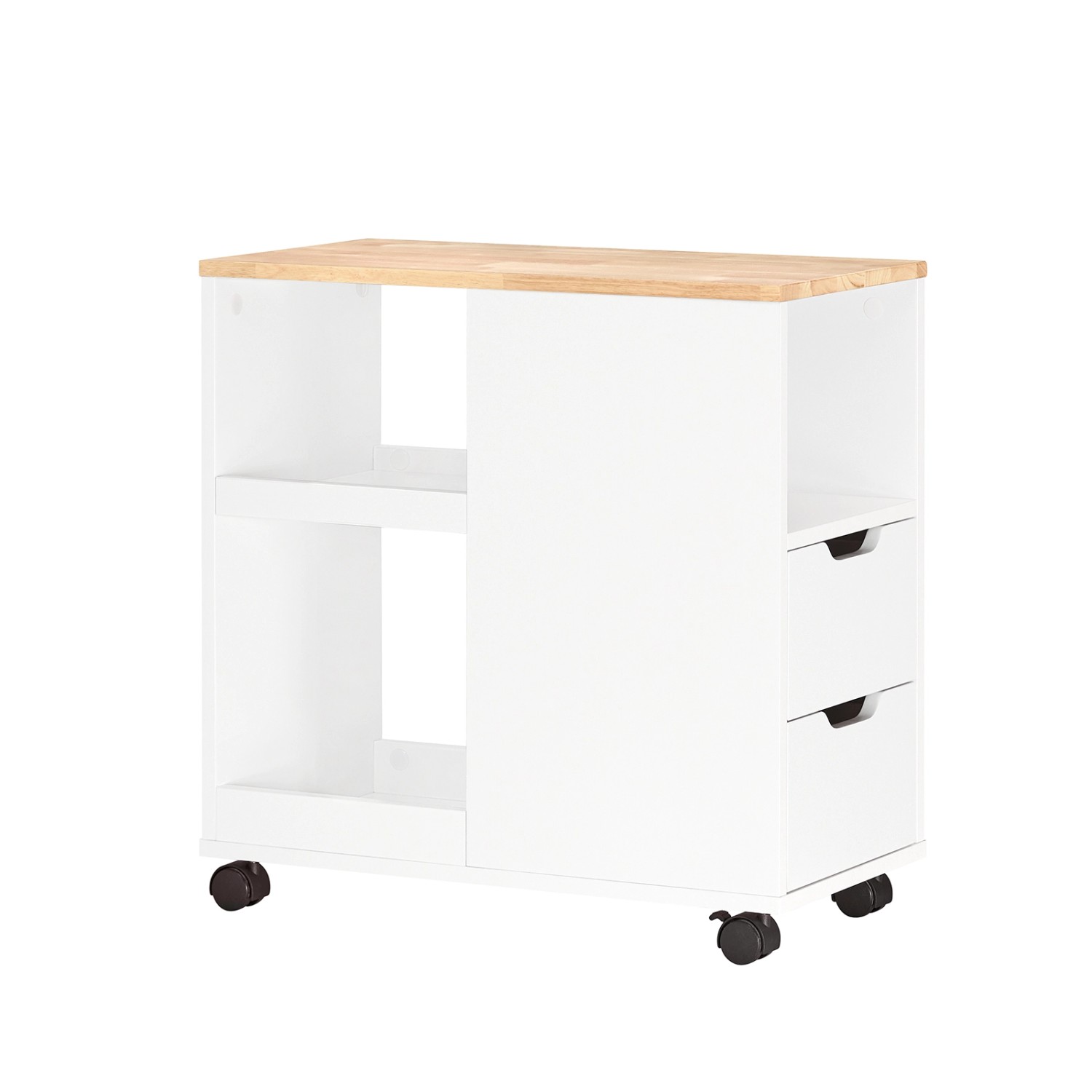 SoBuy Beistelltisch Druckertisch mit Rollen Couchtisch mit Schubladen FBT13 günstig online kaufen