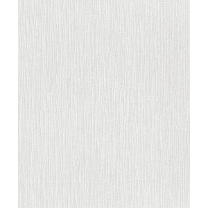Weiße Vliestapete Rasch Wallton 188202 mit feinen, vertikalen Streifen für kreative Wandgestaltung.