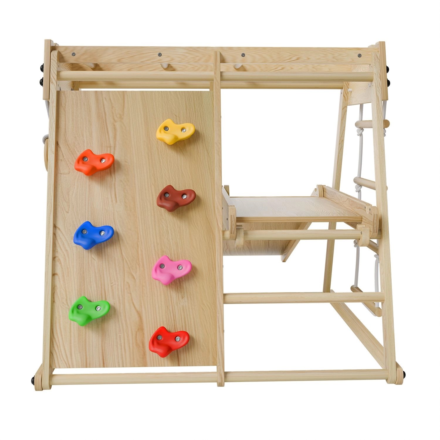 Juskys Mini Klettergerüst für Kinder mit Rutsche_8