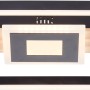 Moderne LED-Deckenleuchte Baldo in Schwarz-Holz, 30x28 cm, von Brilliant. Dekorative Lampe für Innenräume.
