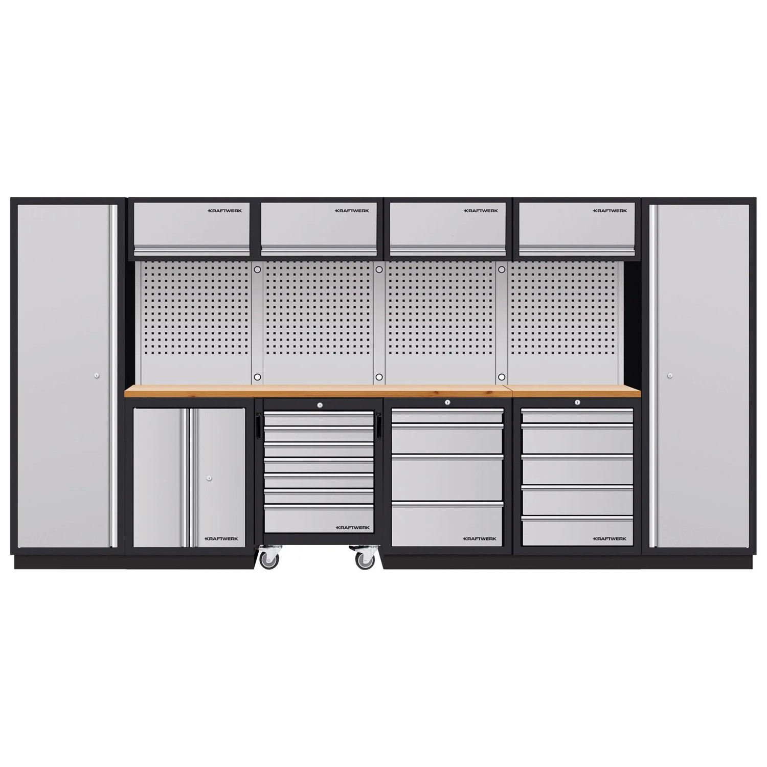 Kraftwerk Werkstattwagen Mobilio 6er Kombi Buche Lochwand 3.920 mm