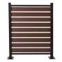 MCW Alu Mülltonnen-Zaun K57 Braun 130x110x6cm_8
