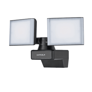 Schwenkbarer LUXULA LED Strahler/Fluter, 30W, 2-köpfig, neutralweiß, IP54 Wandleuchte.