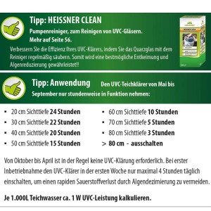Heissner UVC-Teichklärer 11W: UVC Lampe zur Algenreduzierung und Entkeimung für Teiche.