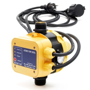 Wiltec Druckschalter EPC-5 für Pumpensteuerung im Hauswasserwerk, gelb/schwarz.