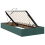 vidaXL Bett mit LED-Lichtleisten Dunkelgrün 200 x 200 cm Samt 3371618_8