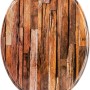 Sanfino WC-Sitz Industrial Wood mit Absenkautomatik, Holz-Optik für Ihr Bad.