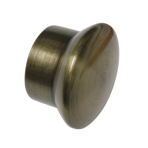 Gardinia Endstück Europa, Messing-Antik, für 19 mm Stangen der Stilgarnituren.