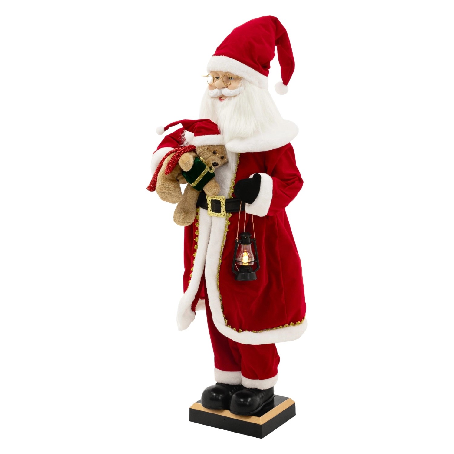 ECD Germany Weihnachtsmann Dekofigur 120 cm mit LED Bewegung Sound günstig online kaufen