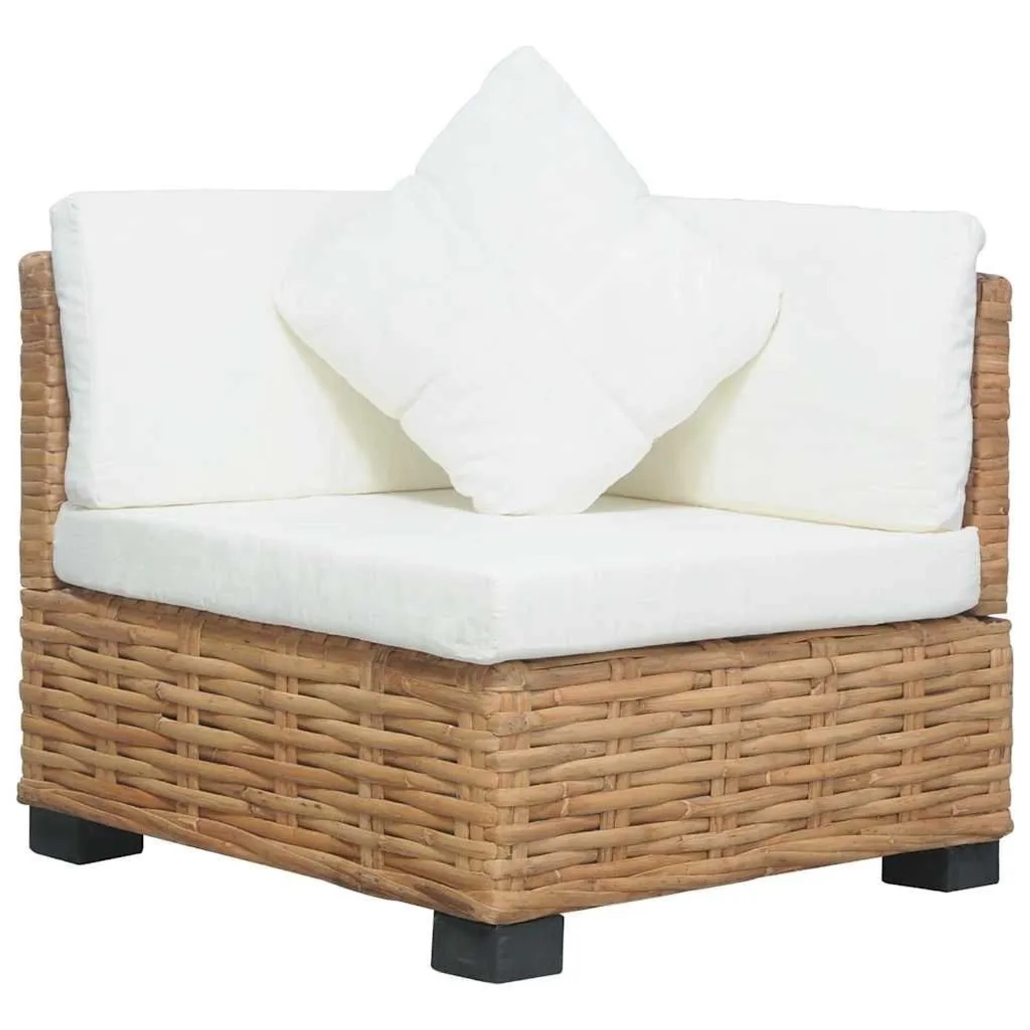 vidaXL Ecksofa mit Kissen Natur Rattan 286279