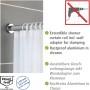 Wenko Teleskop-Duschstange Luz, chrom, ausziehbar 70-115cm, ohne Bohren zu befestigen.
