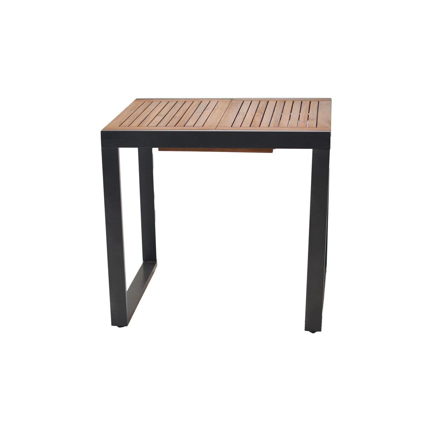 Merxx Siena Ausziehtisch, Teil des 3-tlg. Gartenmöbel-Sets, Akazienholz-Tischplatte, Aluminiumgestell.