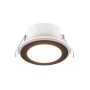 Schwarzer, runder Trio LED Einbaustrahler Argus, 8,2 cm Durchmesser.