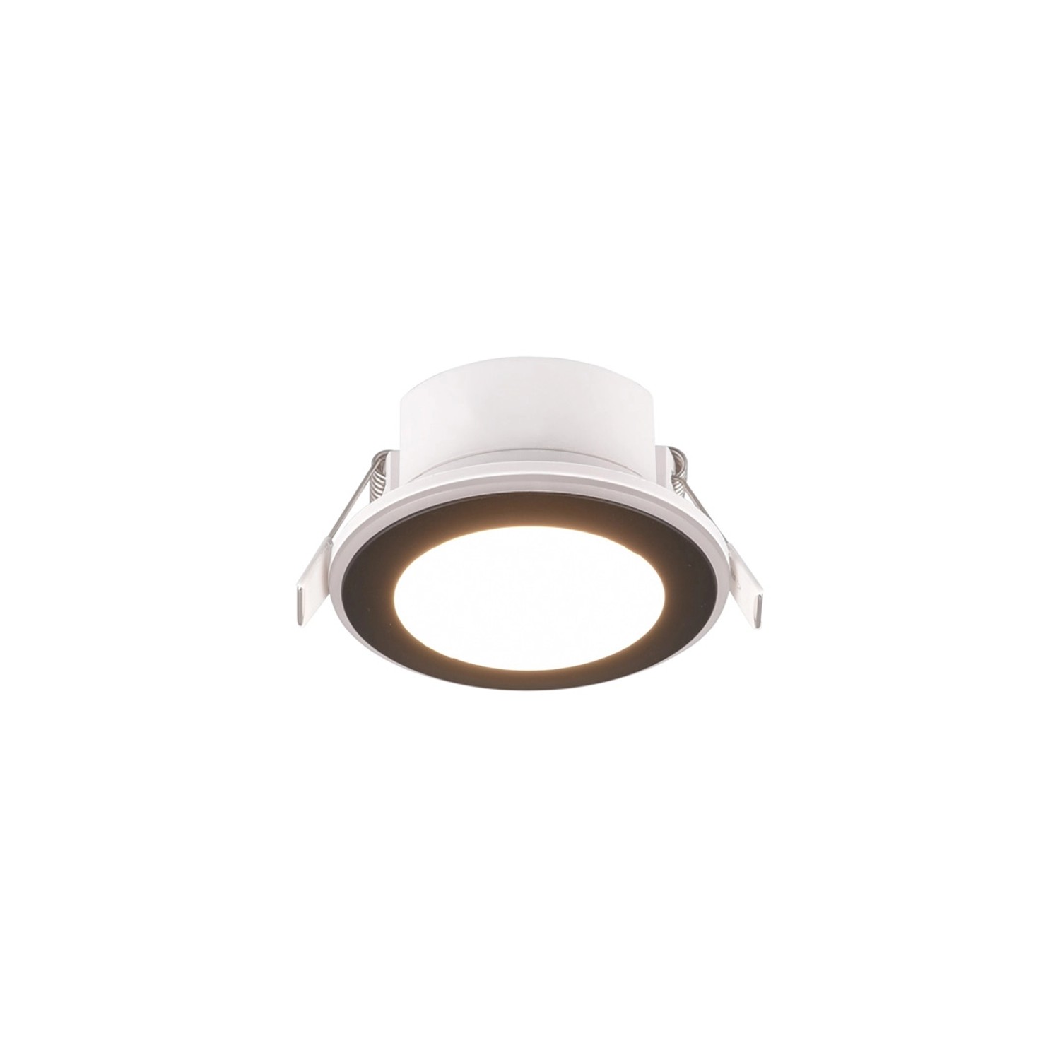 Trio LED-Einbauleuchten Argus 1-flammig Schwarz Matt Ø 8,2 cm