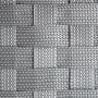 Detailansicht: Grauer, halbrunder Kobolo Wäschekorb aus Nylon mit gepolstertem Deckel.
