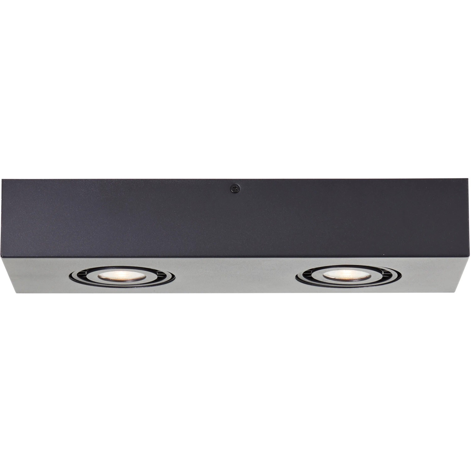 Schwarze, 2-flammige LED-Deckenleuchte Doro von Brilliant für Innenräume.