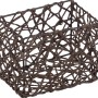 Brauner Wenko Aufbewahrungskorb Curly aus Zellstoff, 15x11x10,5 cm, für Bad, Küche und Haushalt.