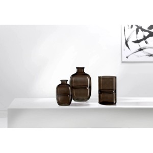 Ritzenhoff & Breker Larissa Windlicht 20 cm 2er Set Anthrazit-Braun