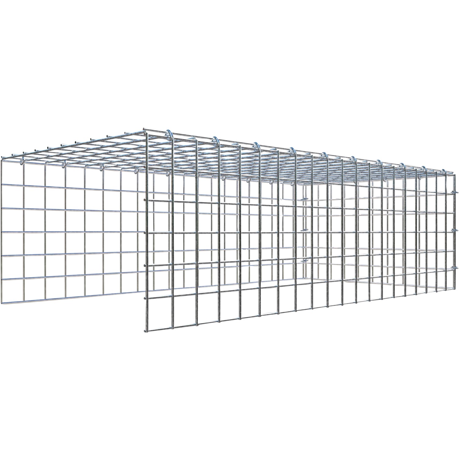 Thumbnail - Gabiona C-Ring-Gabione-Anbaukorb Typ 4 30 x 100 x 50 cm Maschenw 5 x 5 cm