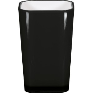 Schwarzer Zahnputzbecher „Easy“ von Kleine Wolke aus Kunststoff.