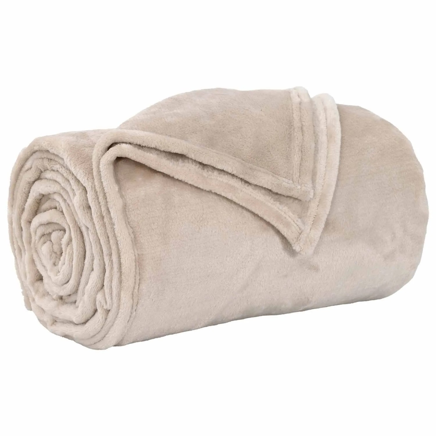 vidaXL Überwurfdecke Beige 130 x 150 cm Fleece 42016757
