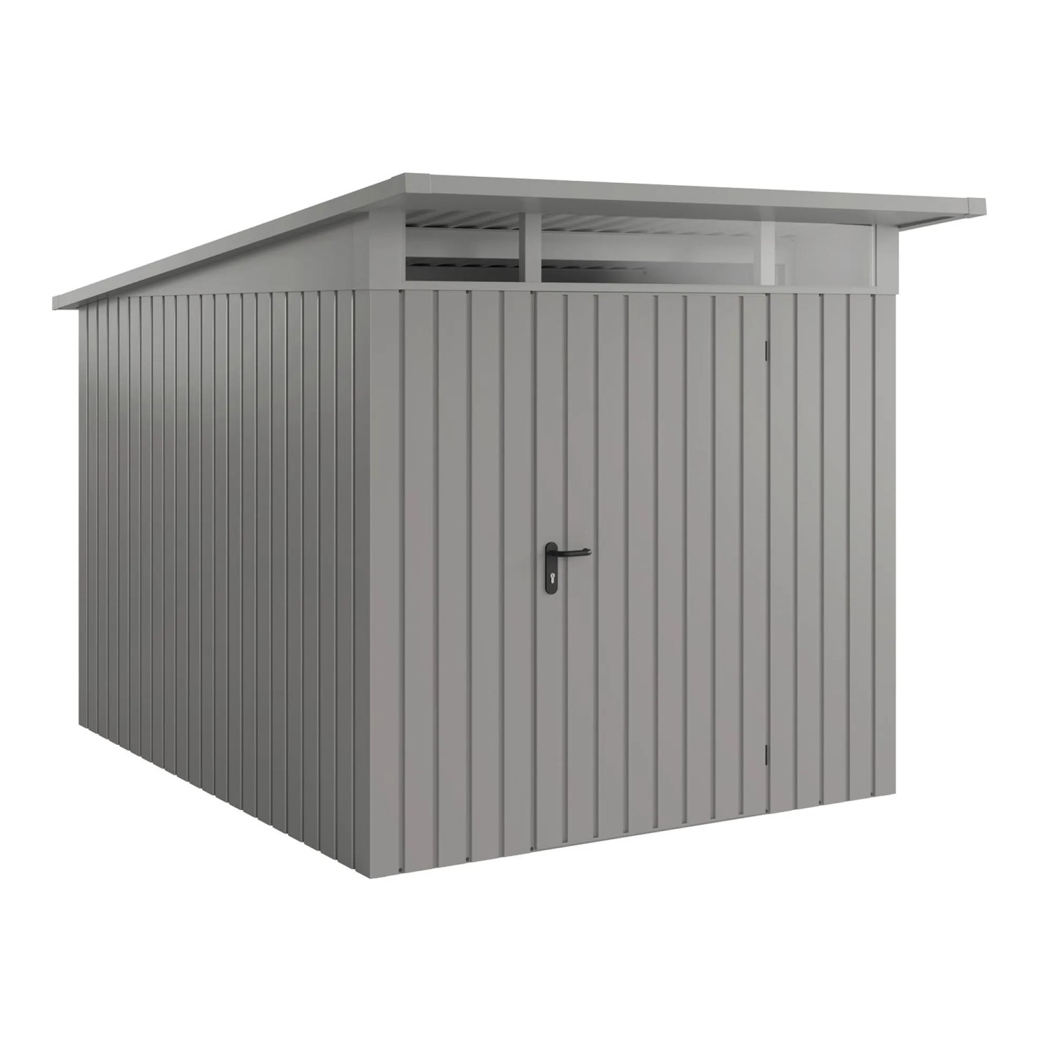 EcoStar Gerätehaus Euroline Pultdach 229 cm x 310 cm Graualuminium 1-flg.
